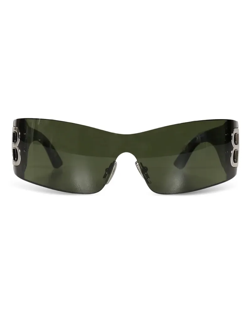 Balenciaga Eckige Bossy Sonnenbrille - Grün Grün