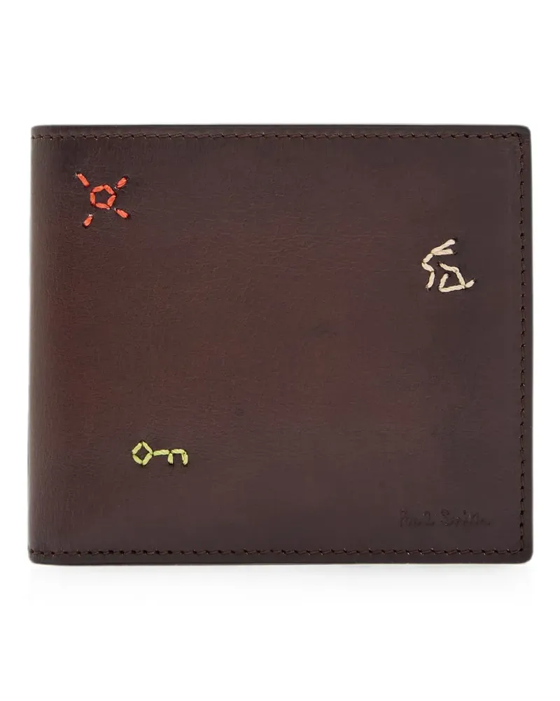 Paul Smith motif-embroidered wallet - Braun Braun