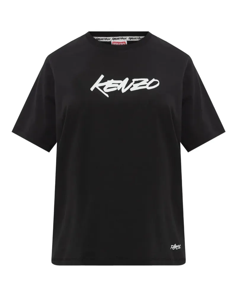 Kenzo T-Shirt mit Logo-Print - Schwarz Schwarz