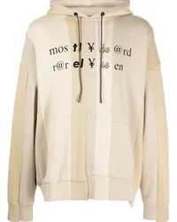 Mostly Heard Rarely Seen Hoodie mit Schriftzug Nude