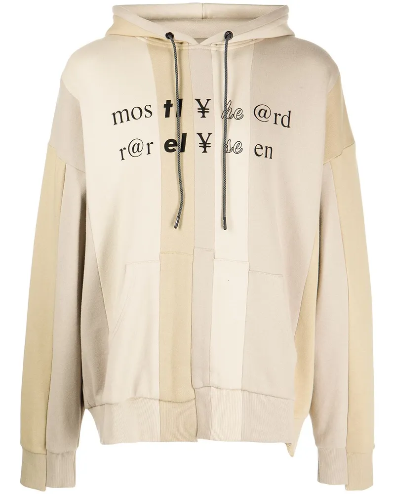 Mostly Heard Rarely Seen Hoodie mit Schriftzug - Nude Nude