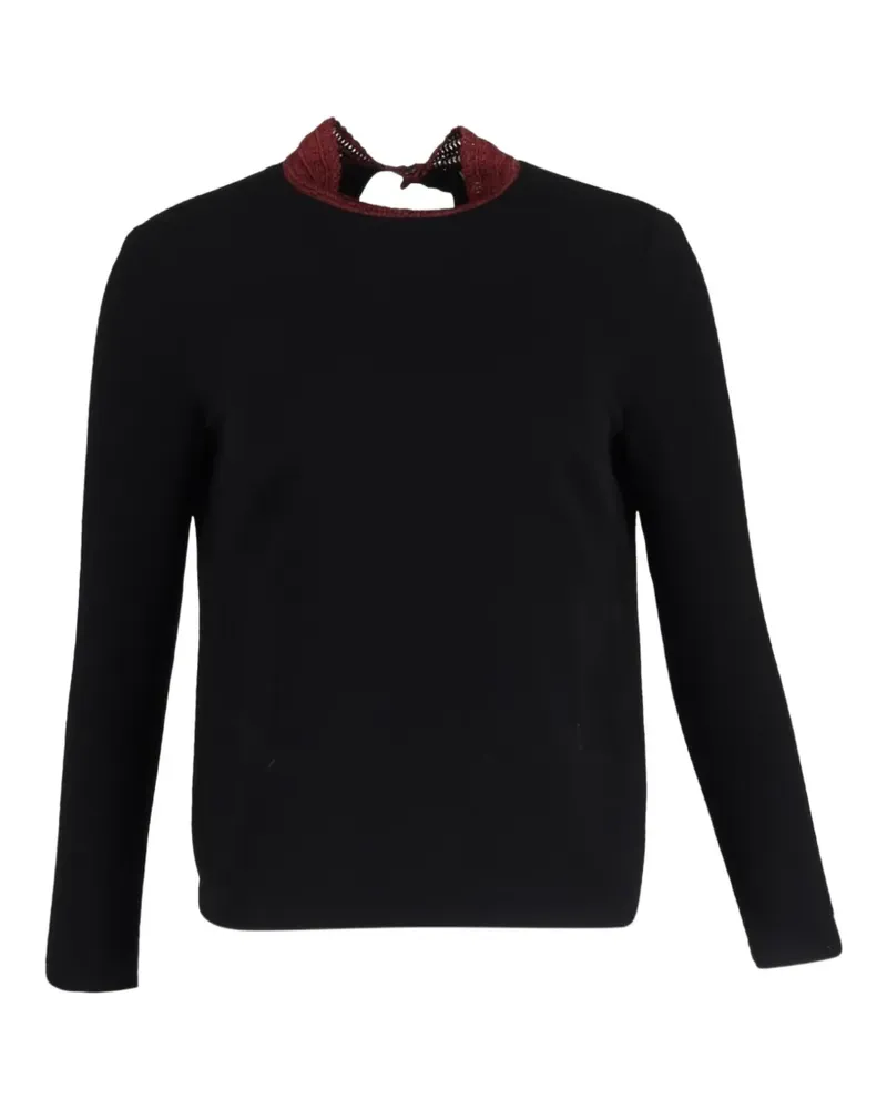Sandro contrast collar jumper - Schwarz Schwarz