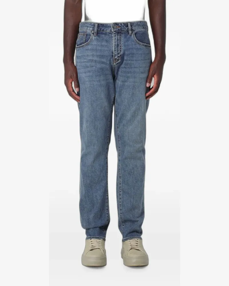 Armani Exchange belt-loop buttoned jeans - Blau Blau