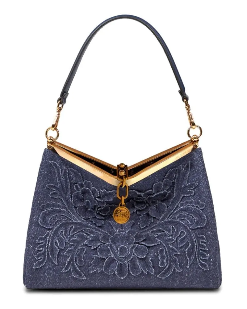 Etro Mittelgroße Vela Schultertasche - Blau Blau