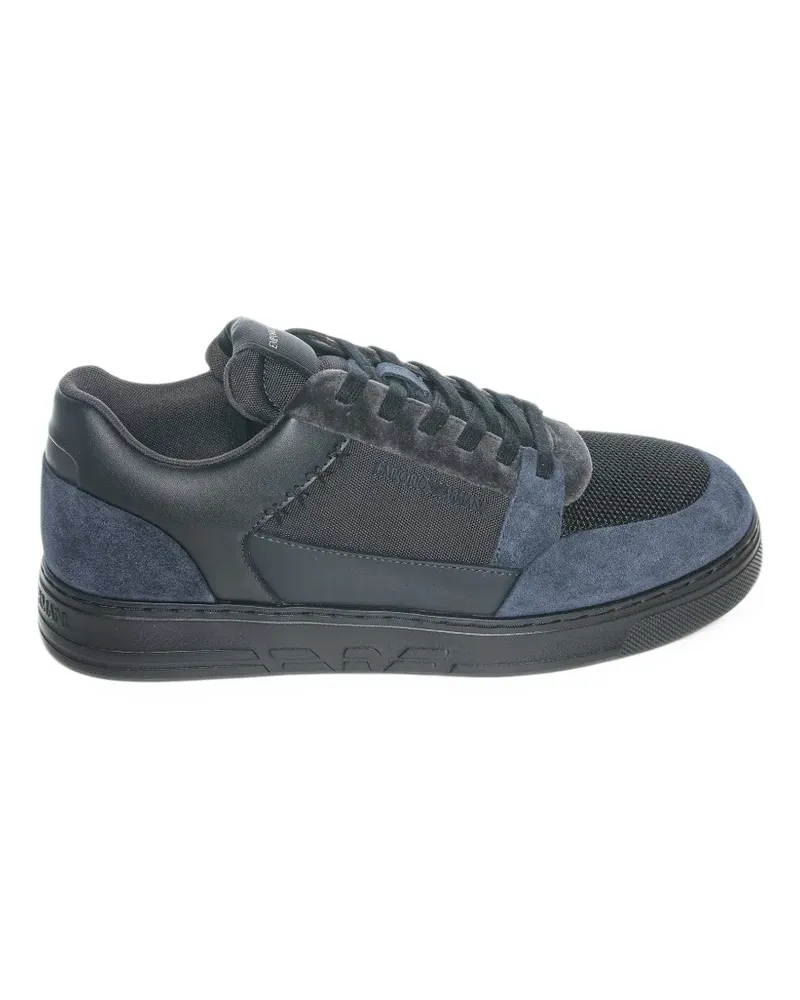 Emporio Armani Sneakers mit Obermaterial aus Wildleder und Mesh und Gummisohle - Schwarz Schwarz