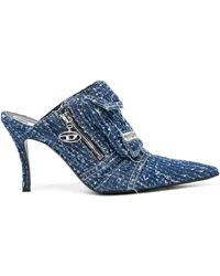 Diesel D-Venus Pocket Mules aus Denim Blau