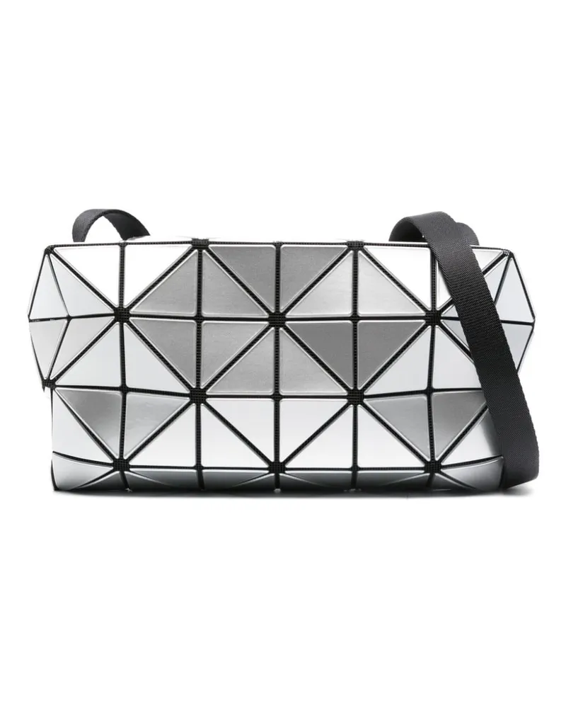 Issey Miyake Umhängetasche mit geometrischen Einsätzen Silber