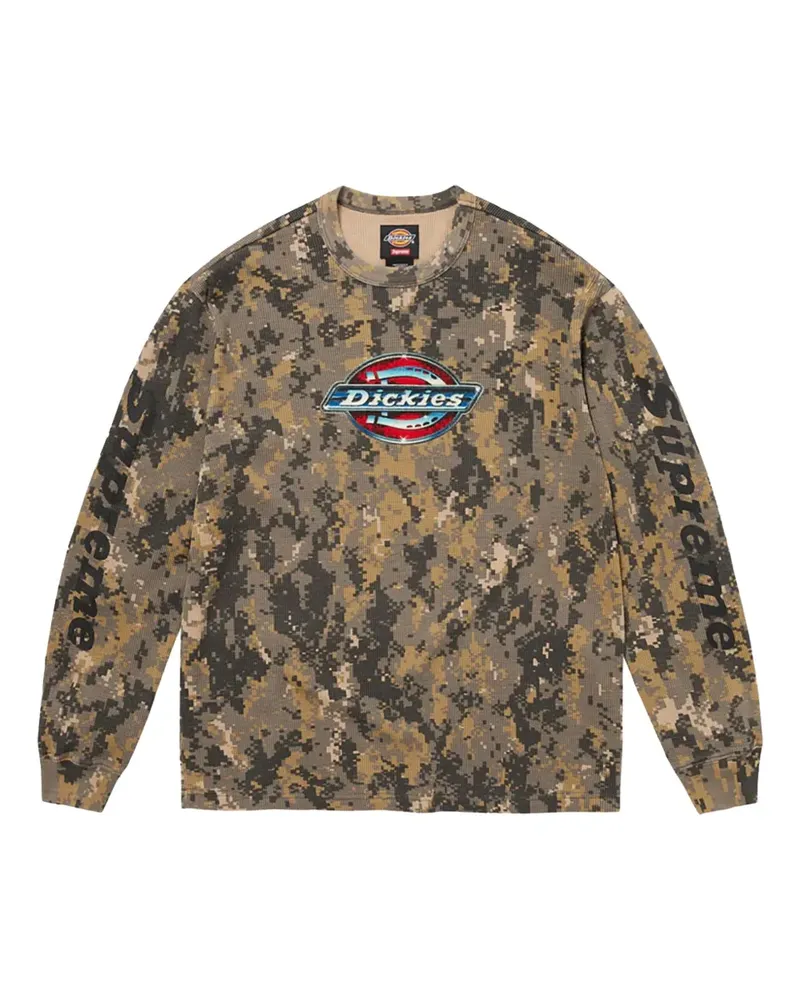 Supreme Being x Dickies® Thermal Sweatshirt mit Camouflagemuster - Grün Grün