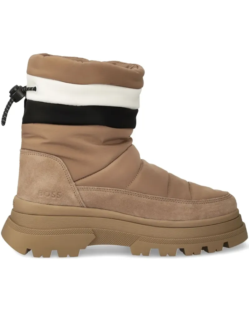 HUGO BOSS Stiefel mit gestepptem Einsatz - Braun Braun
