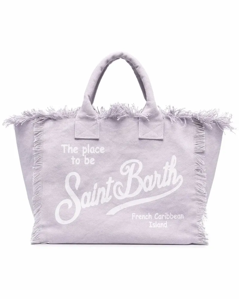MC2 Saint Barth Strandtasche mit ausgefransten Kanten - Violett Violett