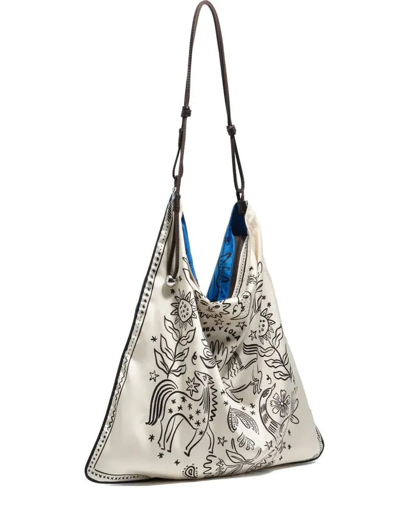 BIMBA Y LOLA Handtasche mit Print - Weiß Weiß
