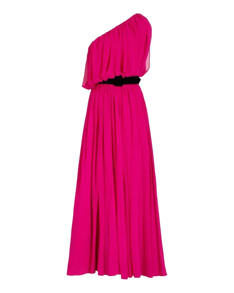 Badgley Mischka one-shoulder draped maxi dress - Rosa Rosa