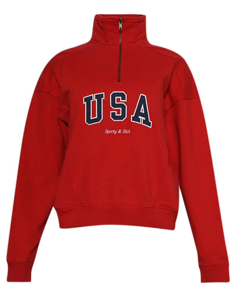 SPORTY & RICH USA Sweatshirt - Rot Rot