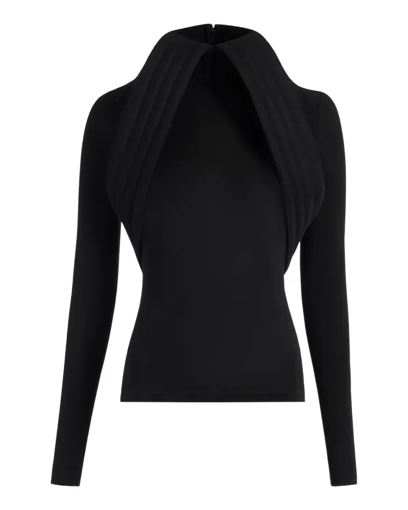 Jean Paul Gaultier Design-Top aus Jersey - Schwarz Schwarz