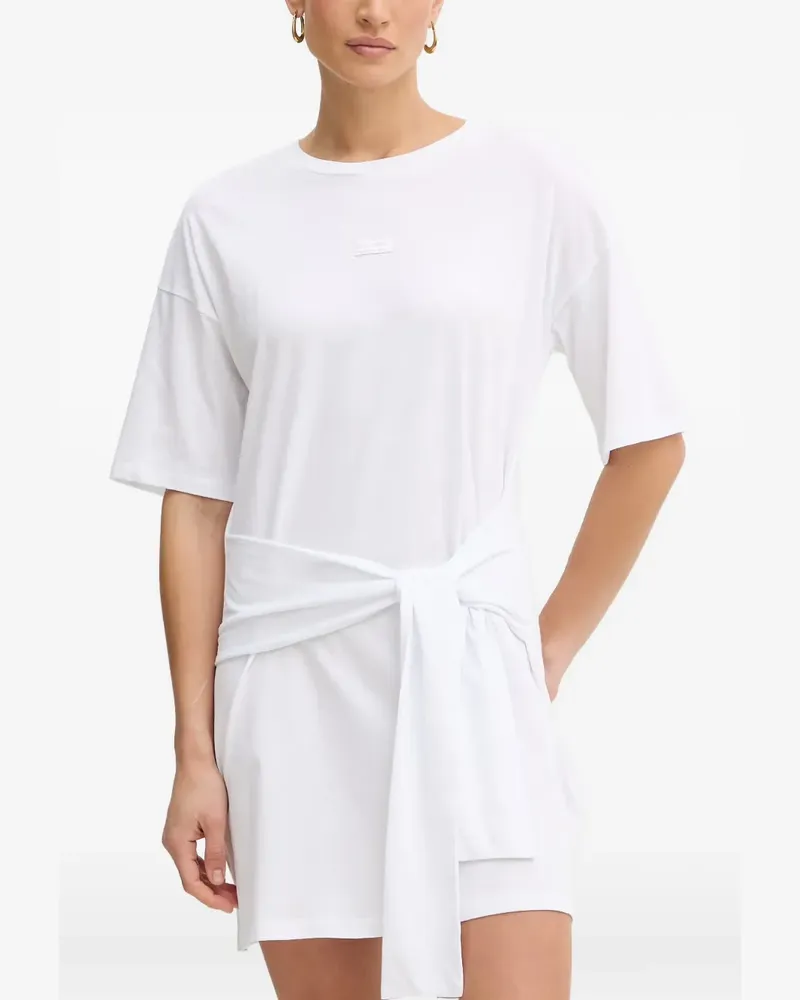 Armani Exchange tie-waist mini dress - Weiß Weiß