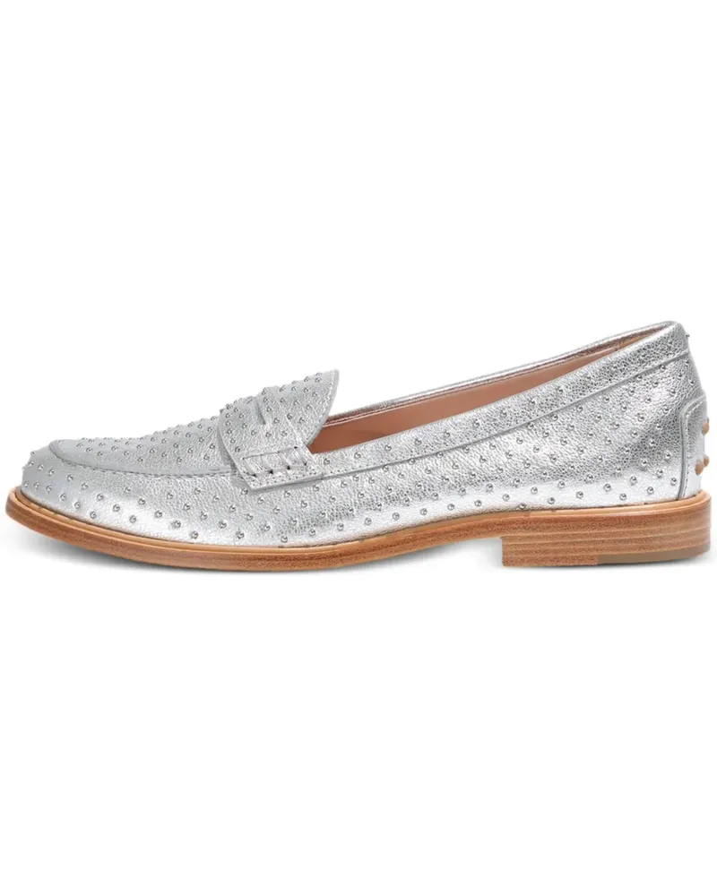 TOD'S Loafer mit Nieten - Silber Silber