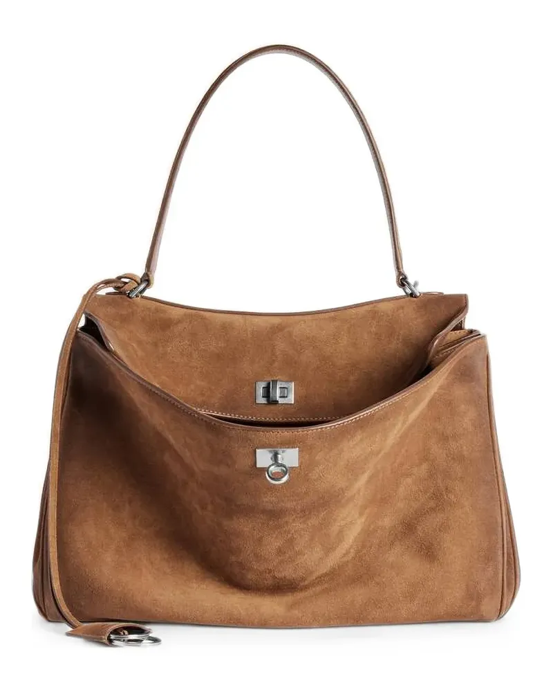 Balenciaga Rodeo Tote Bag aus Wildleder - Braun Braun