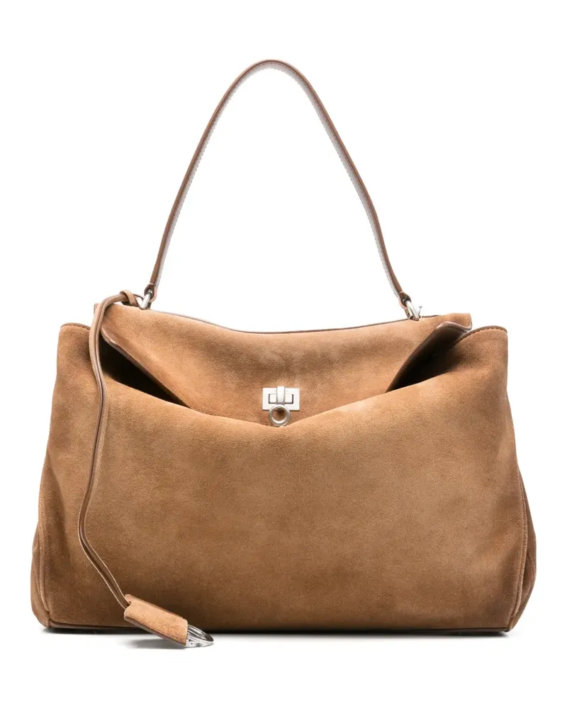 Balenciaga Rodeo Tote Bag aus Wildleder - Braun Braun