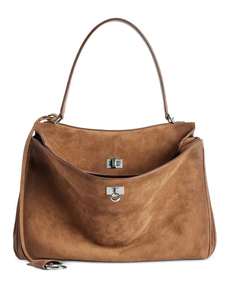 Balenciaga Rodeo Tote Bag aus Wildleder - Braun Braun