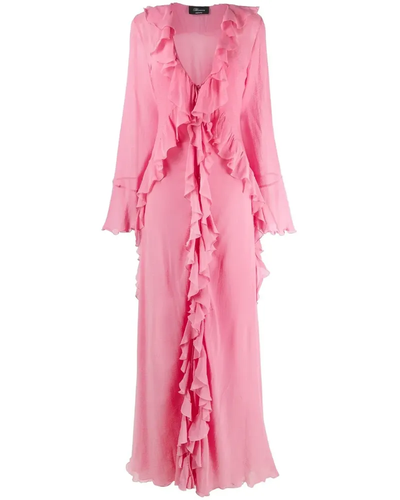 Blumarine Abendkleid mit Rüschen - Rosa Rosa