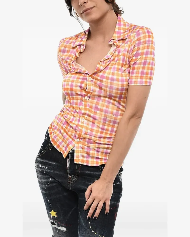 Dsquared2 checked short-sleeve multi shirt - Orange Orange