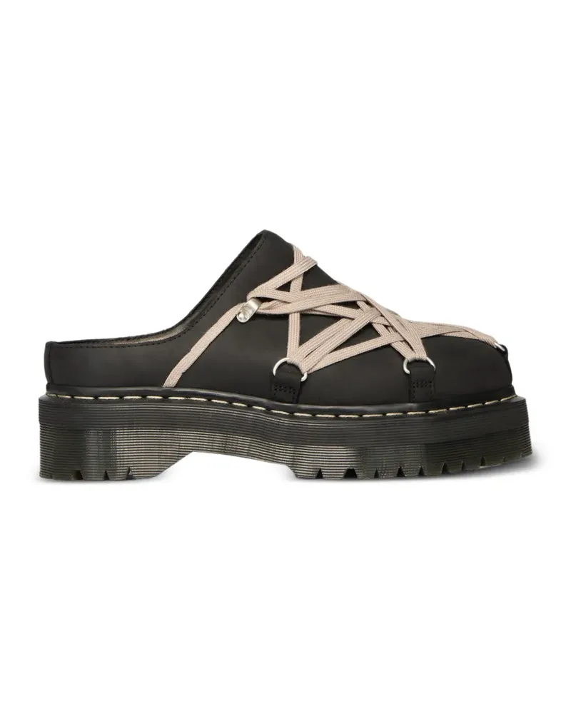 Rick Owens Plateau-Mules mit Schnürung - Schwarz Schwarz