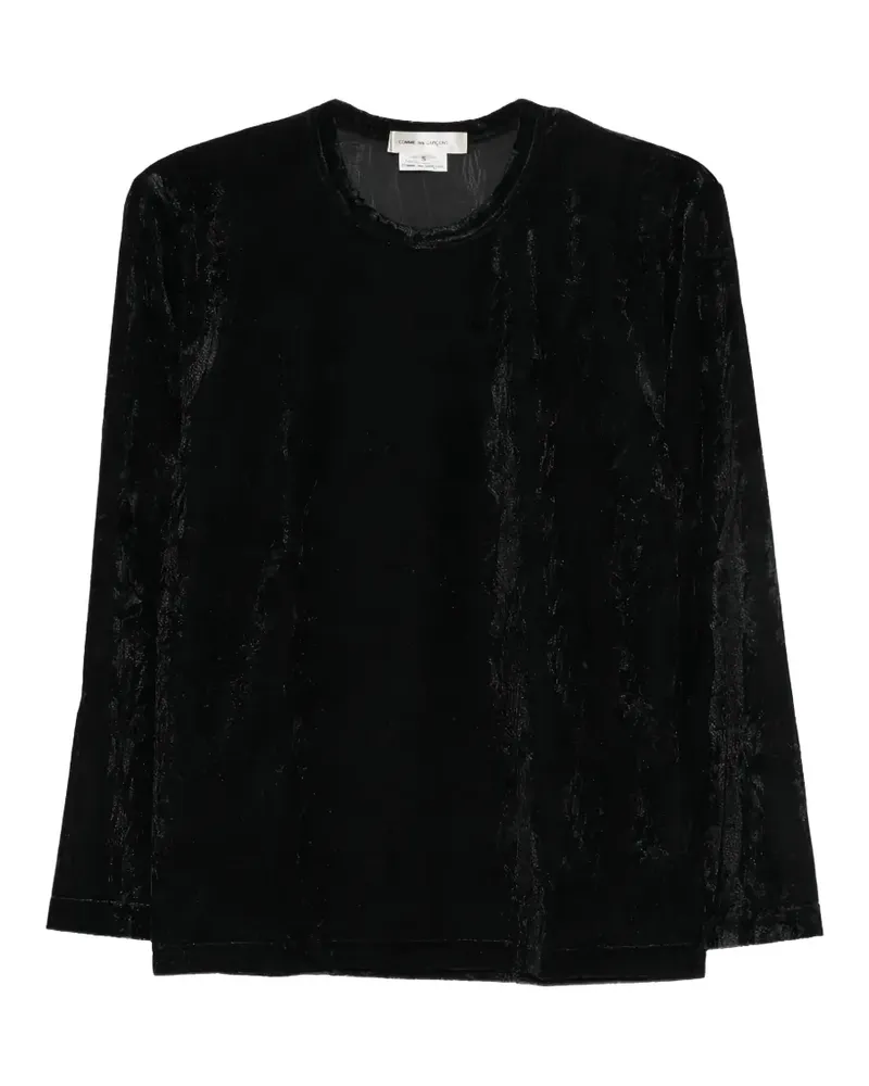 Comme des Garçons crushed-velvet T-shirt - Schwarz Schwarz