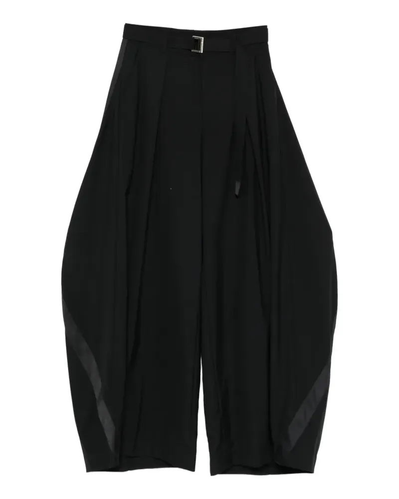 Sacai belted trousers - Schwarz Schwarz