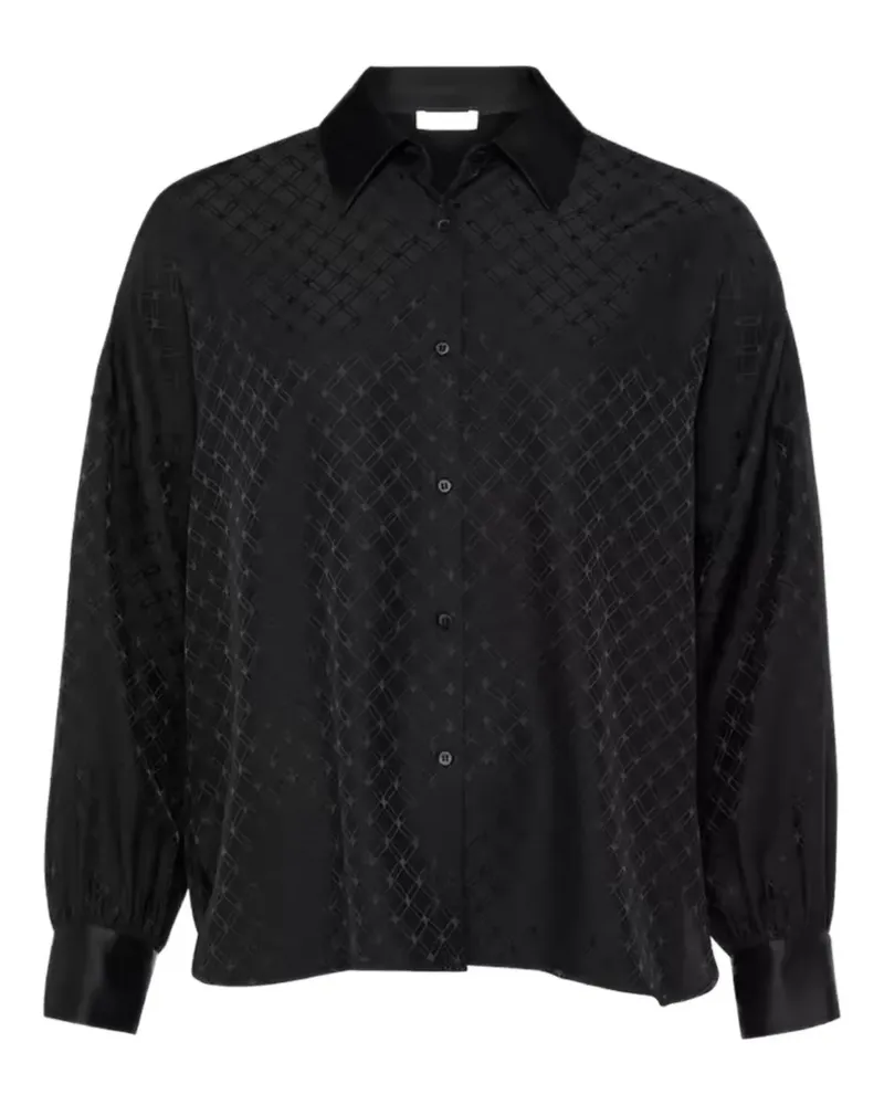 Eres patterned silk shirt - Schwarz Schwarz