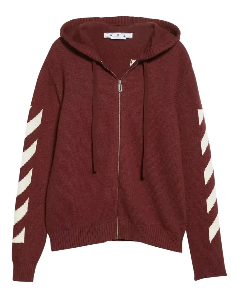 OFF-WHITE Kapuzenjacke mit Pfeilen - Rot Rot
