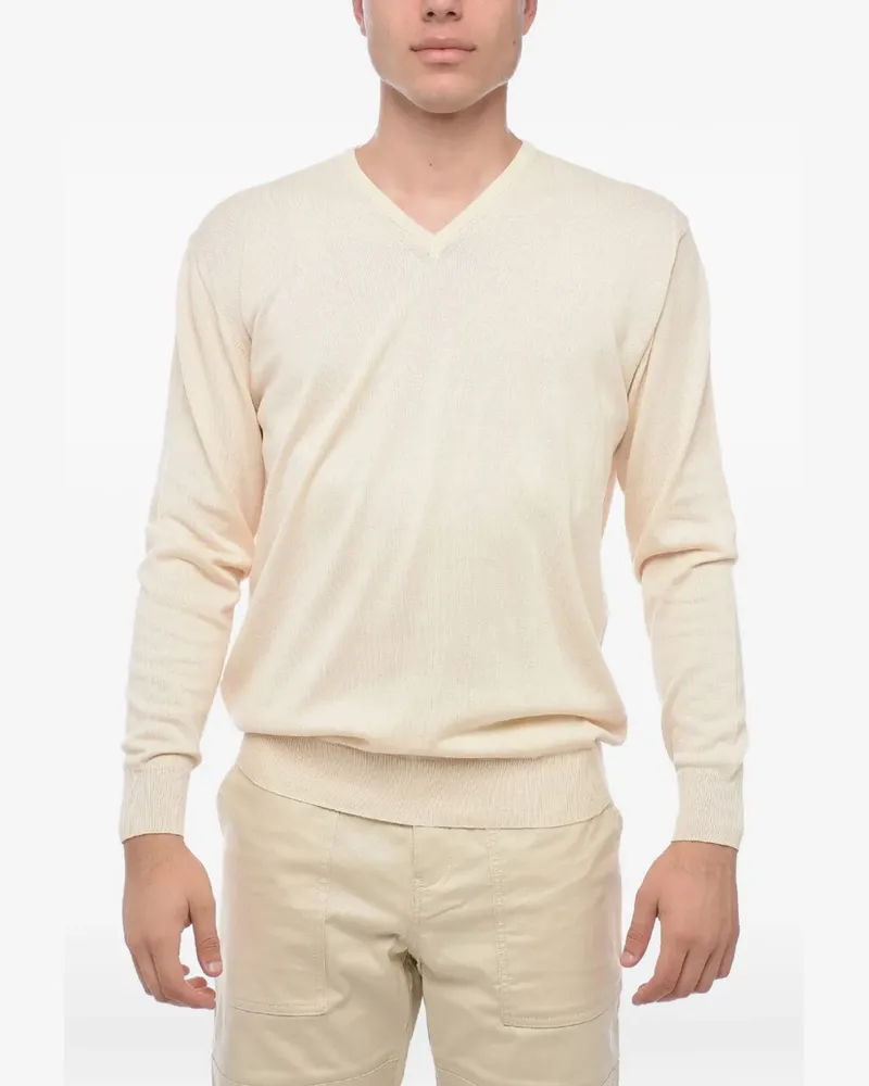 Corneliani Pullover mit V-Ausschnitt - Nude Nude