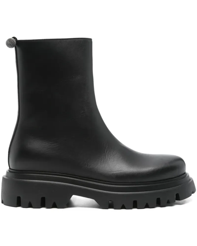 Fabiana Filippi Stiefel mit seitlichem Reißverschluss - Schwarz Schwarz
