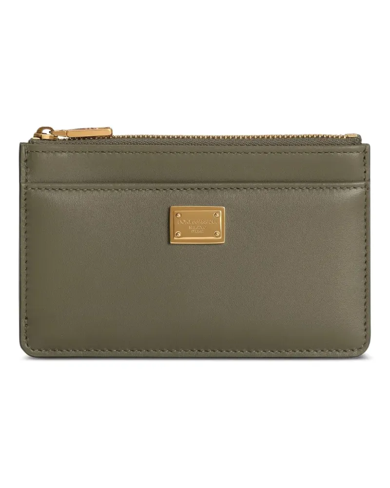 Dolce & Gabbana Portemonnaie mit Logo-Schild - Grün Grün