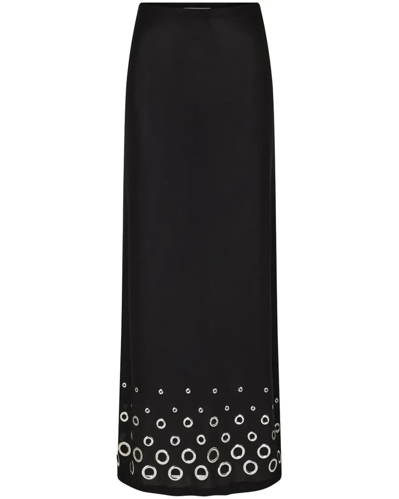 Paco Rabanne Jersey-Maxirock - Schwarz Schwarz
