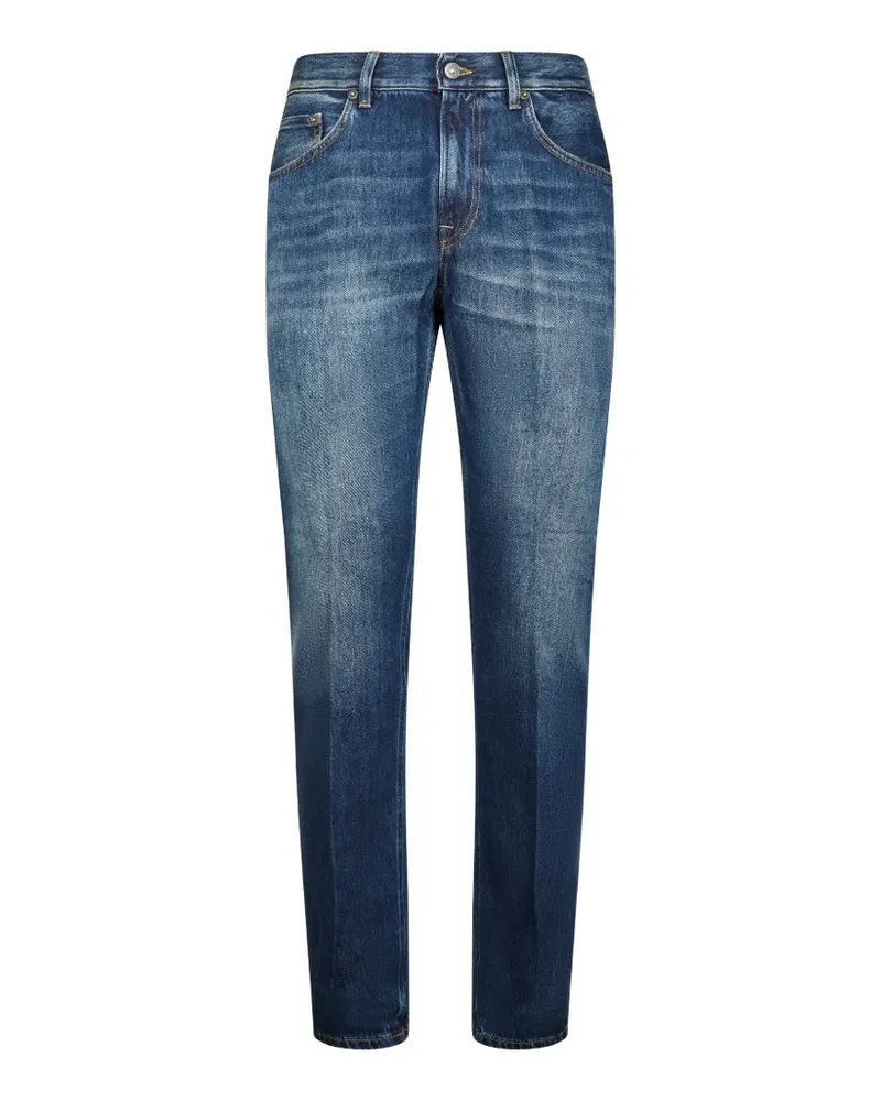 Dondup Icon logo-plaque faded jeans - Blau Blau