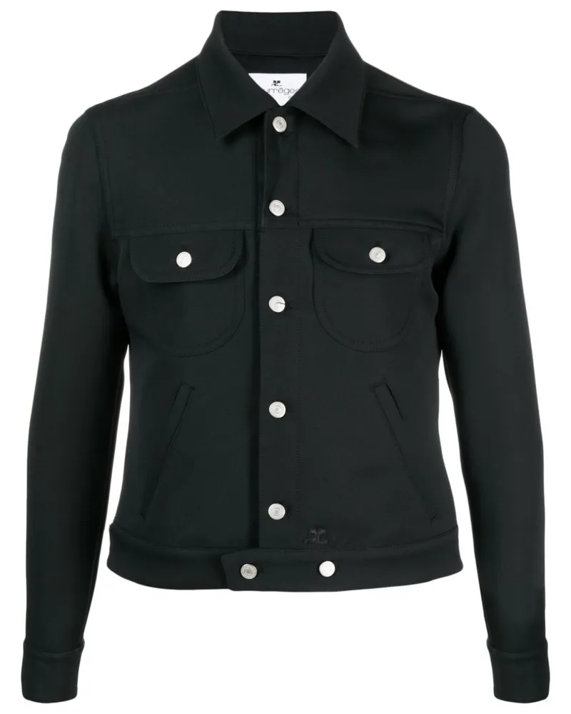 Courrèges Jacke mit Knopfleiste - Schwarz Schwarz