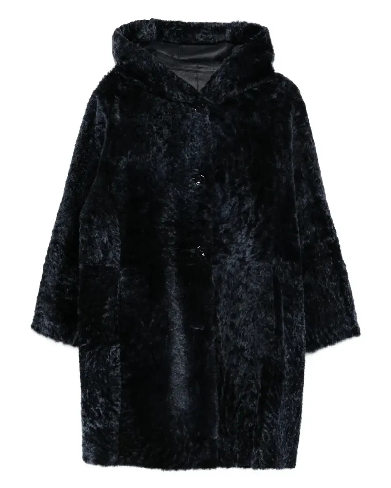 Manzoni 24 Shearling-Jacke mit Kapuze - Blau Blau