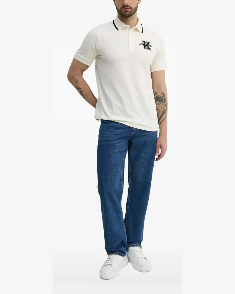 Karl Lagerfeld Poloshirt mit Logo-Stickerei - Weiß Weiß