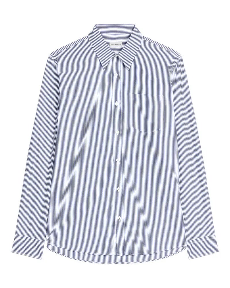 Dries van Noten Gestreiftes Hemd - Blau Blau