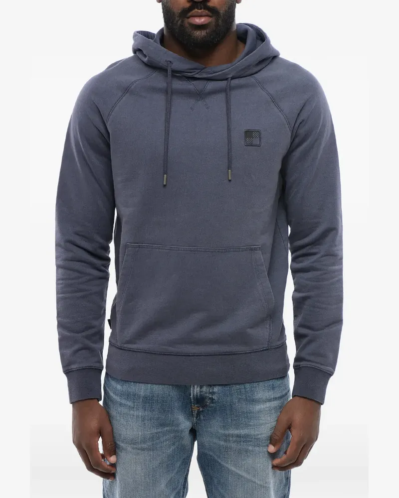 Woolrich brushed-cotton drawstring hoodie - Blau Blau