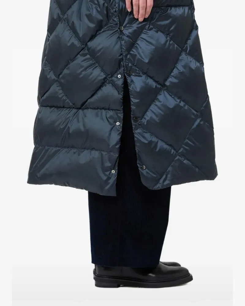Max Mara Long Puffer hooded coat - Blau Blau