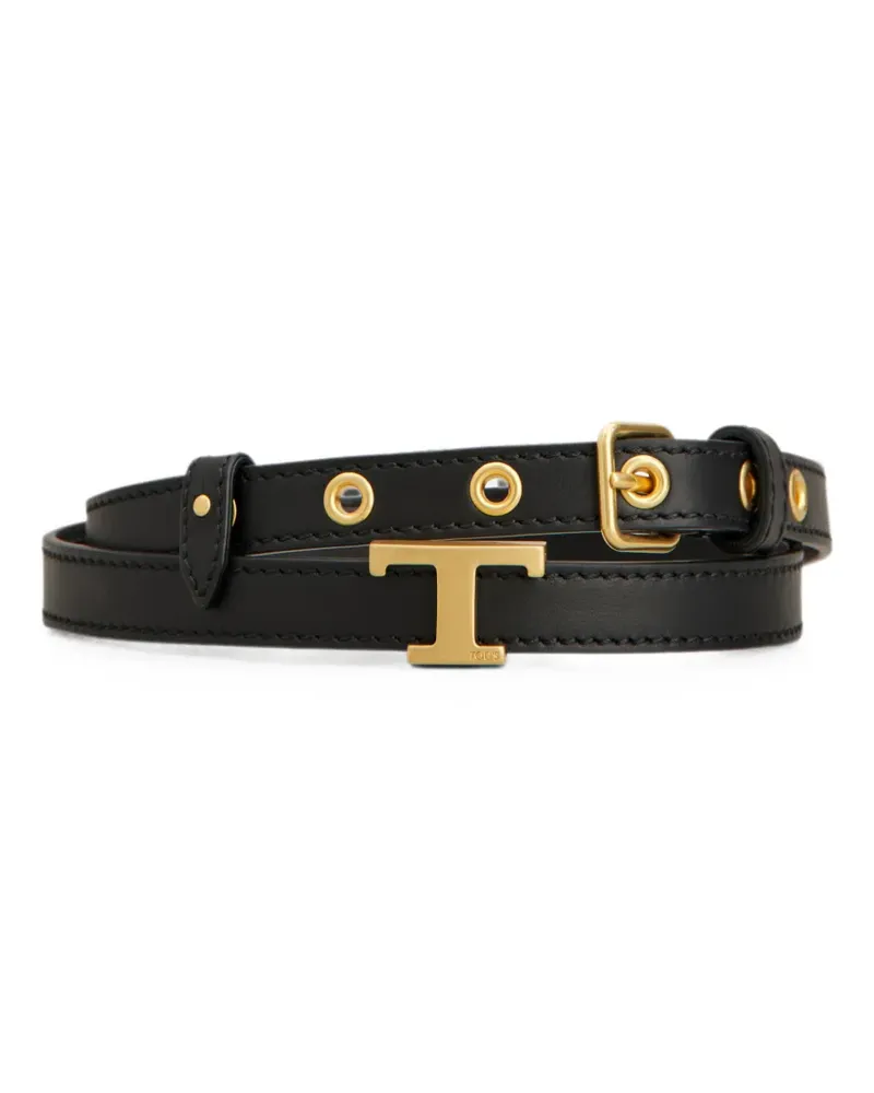 TOD'S T Timeless Gürtel mit Ösen - Schwarz Schwarz