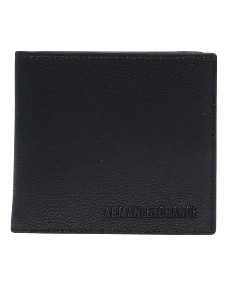 Armani Exchange pebbled-texture bifold wallet - Schwarz Schwarz