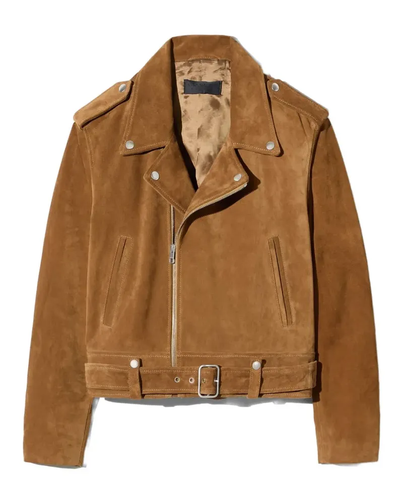 Nili Lotan Evel belted biker jacket - Braun Braun