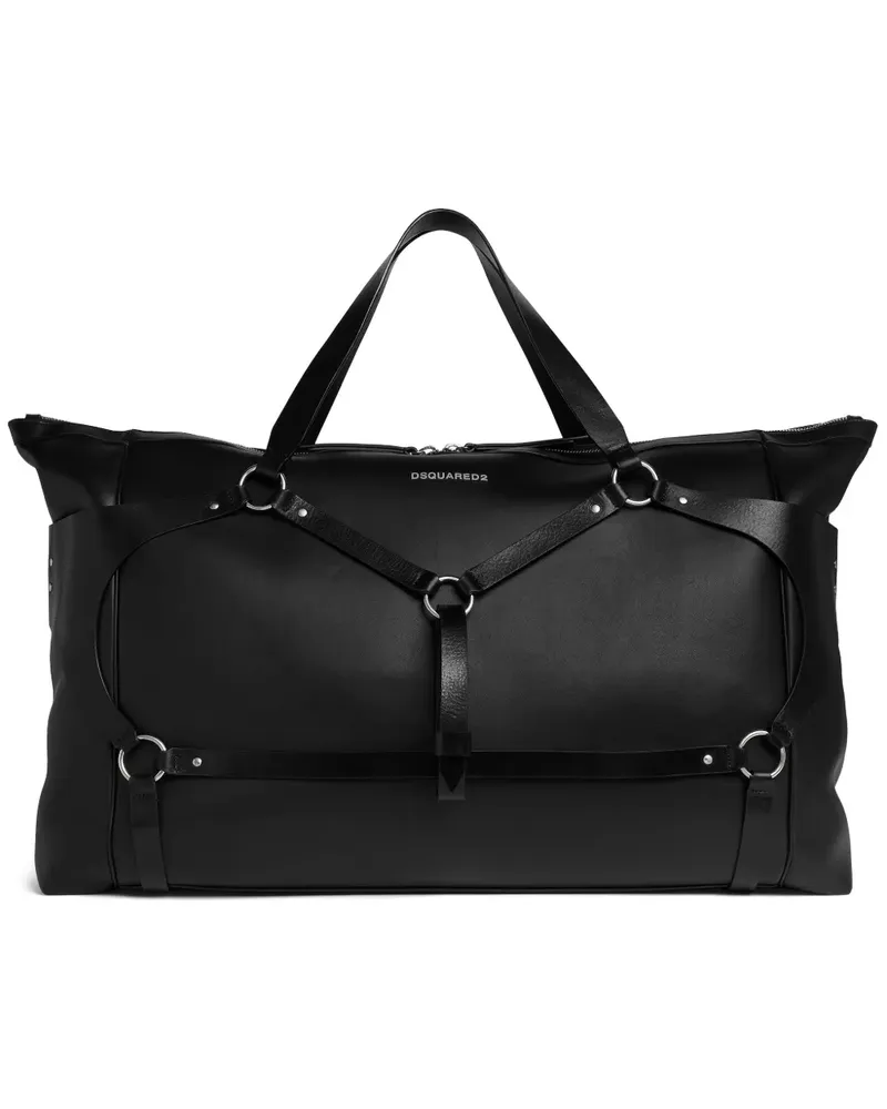 Dsquared2 Reisetasche im Gitterdesign - Schwarz Schwarz