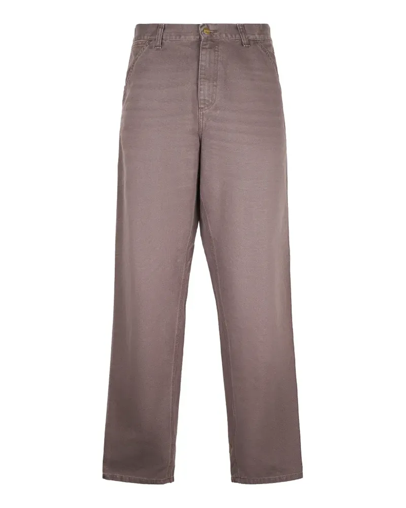 Carhartt WIP Single Knee logo-patch jeans - Braun Braun