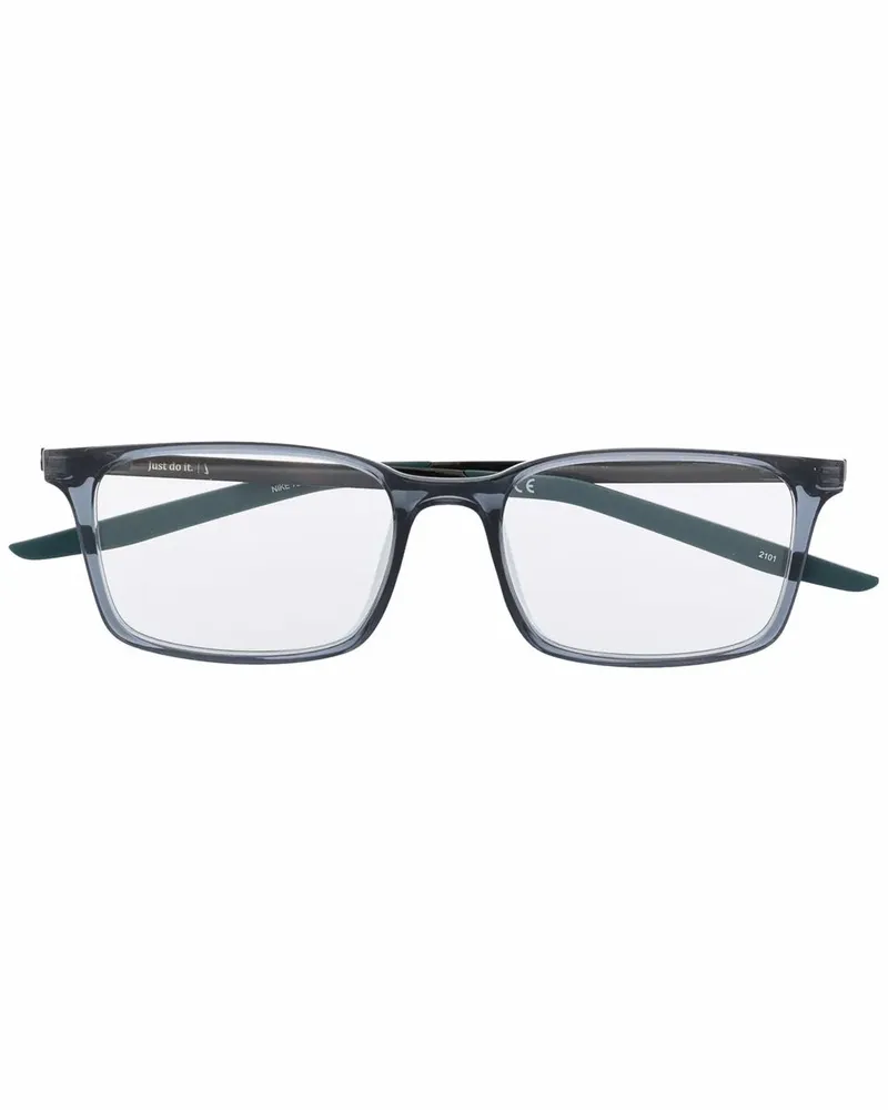 Nike Brille mit eckigem Gestell - Blau Blau