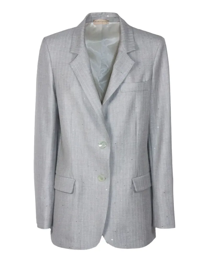 Purotatto sequin-embellished single-breasted blazer - Grau Grau
