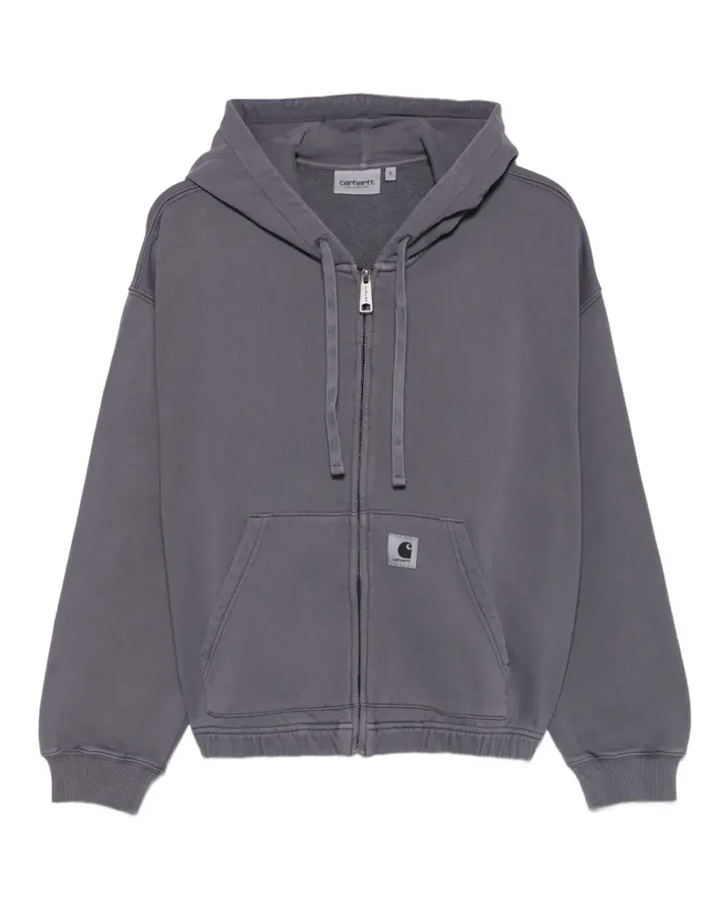 Carhartt WIP logo-patch zip-up hoodie - Grau Grau
