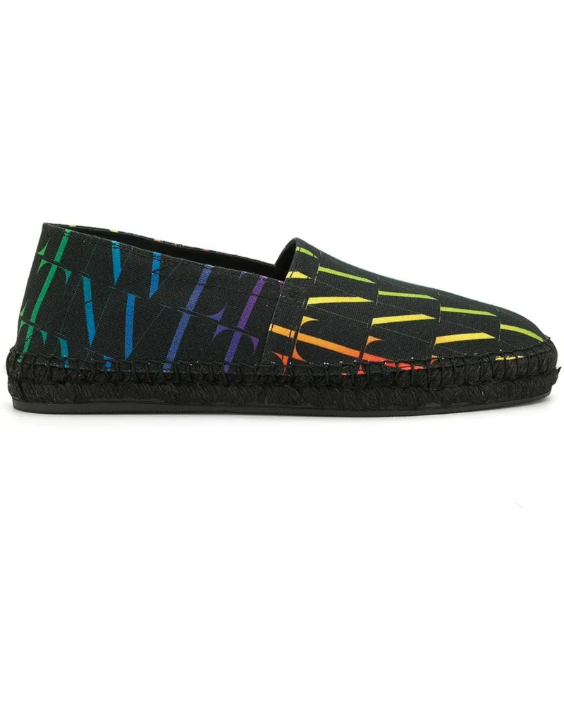 Valentino Garavani Espadrilles mit VLTN-Print Schwarz